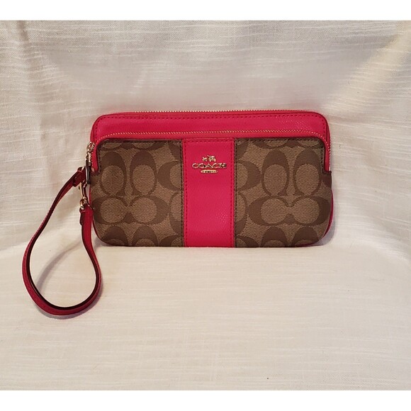 Coach Double Zip Wristlet - Picture 1 of 8